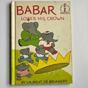Babar Loses His Crown Vintage Children's Book 1967